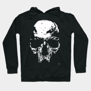 White skull, skull pattern. Hoodie